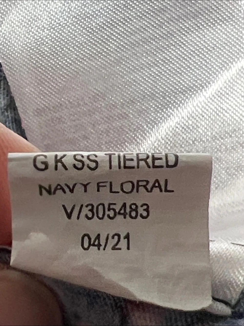Old Navy Navy Floral Short-Sleeve Tiered Dress